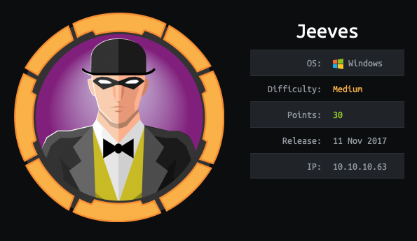 Hack The Box Write-Up Jeeves - Michael Thelen