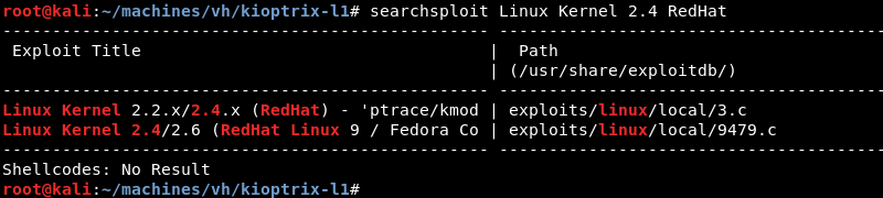 “Searchsploit Linux Kernel 2.4 RedHat”